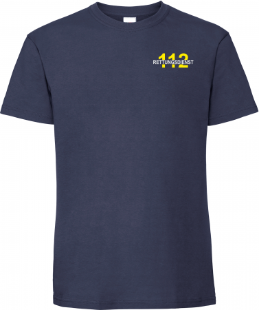 Rettungsdienst 112 T-Shirt Navy mit Reflektion